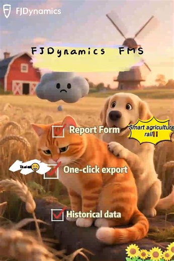 💻 Meet your farm's new best friend: FJD FMS! 💨 Farming just got way faster and smarter with FJD FMS! 📈You can generate reports and export them with just one click. It's also super fast to look back at historical data, taking away all the fuss when you're getting ready to apply for those agricultural subsidies. Come watch our cartoon to see how FMS can help you get all the important data ready for your subsidy applications! | FJD AgTech