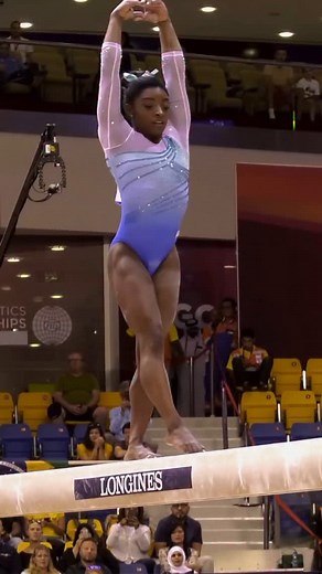 HISTORY MADE! Simone Biles clinches her 4th all-around title at the 2018 World Artistic Gymnastics Championships in Doha, Qatar! Total score: 57.491 Floor: 15.000 Beam: 13.233 Bars: 14.700 Vault: 14.533 #SimoneBiles #Gymnastics #Doha2018 #WorldChampionships #GymnasticsChampion #ArtisticGymnastics #GymnasticsMotivation #USAGym #USAGymnastics #GymLife #gyminspiration #slowmotiongymnastics #fypシ #gymnasticsinslowmo #viral #zhouyakin #gymnast | Gymnastics slowmo