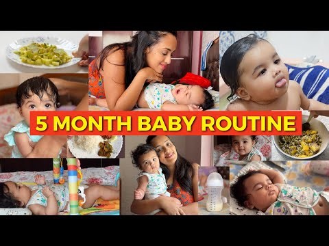 Indian Mom Realistic MORNING ROUTINE with a 5 month old Baby | NEWBORN CARE