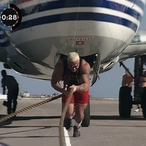 300K views · 2.8K reactions | The challenge in the 1999 Plane Pull? Keeping the aircraft straight. | SBD World’s Strongest Man | Facebook