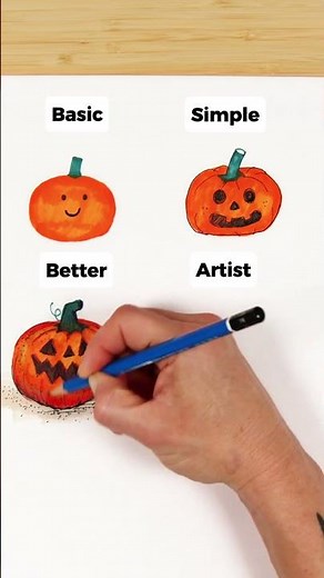 How to Draw Basic to Artist Pumpkins! 🎃 #asmr