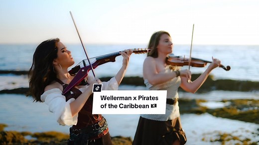 Today I wanted to share the full music video for @Mia Asano and my version of Wellerman x He’s a Pirate 🏴‍☠️ I hope you enjoy! 😄 #wellerman #seashanty #thewellerman #piratesofthecaribbean #pirateslife #pirates #piratemusic #violinduet #violinists