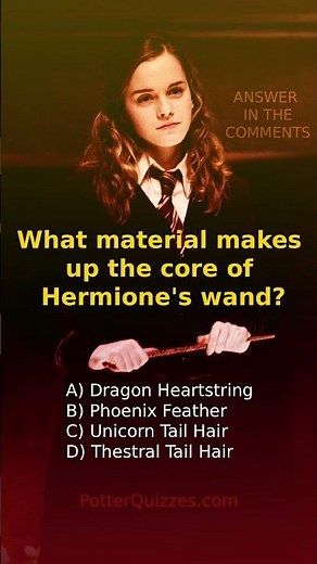 What material is Hermione Granger's wand made from? #harrypottertrivia