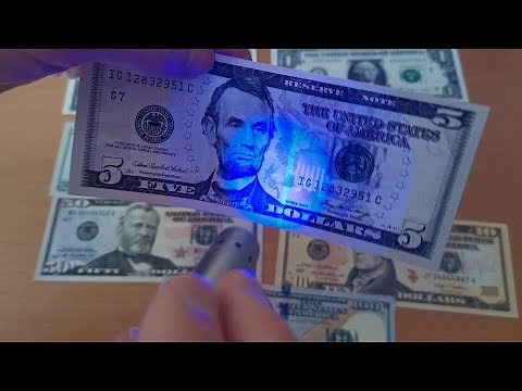 How Dollar Banknotes Look like under UV light