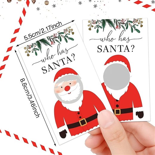 Who Has Santa Scratch off Game, 40 Cards With 3 Winners, Christmas Party Game for Family Kids & Office Parties, Holiday Ice Breaker Activity - Etsy