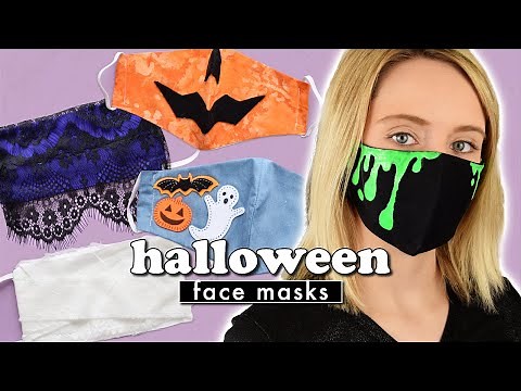 5 EASY DIY HALLOWEEN FACE MASKS (Spooky + Cute!) || Actually Alli