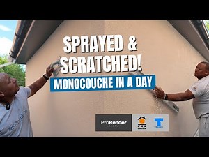 Full Monocouche Render in a Day – Sprayed & Scratched!