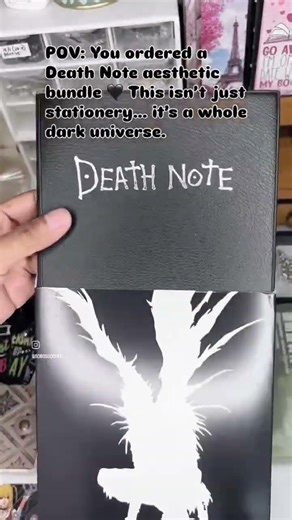 Packing a custom Death Note gothic bundle 🖤Dark aesthetic lovers… this one’s for you. #packingorders