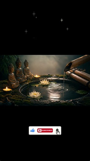 Relaxing Bamboo Water Sounds 🌿 Buddha Zen Meditation for Deep Calm #Shorts