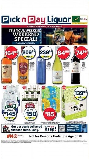 Pick n Pay - Liquor Weekend Specials 23/10 - 26/11