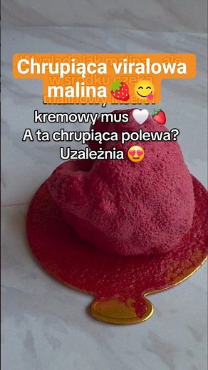 CHRUPIĄCA MONOPORCJA MALINOWA 🍓🤤 #shorts #recipe #food #przepis #cooking #malina