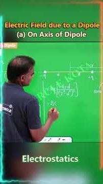 Electric Field on Axis of Dipole | Electrostatics | JEE | NEET | CLASS 12