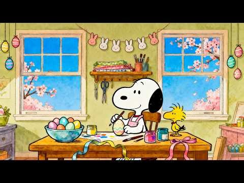 Cozy Easter Craft Time with Snoopy & Woodstock 🐣 Lofi for Focus & Relax