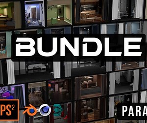 ArtStation - Parallax Room Bundle | One Click Interiors | Kpack | Resources