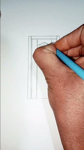 how to draw door | simple door draw step by step #door #doordesign #art #draw #shorts