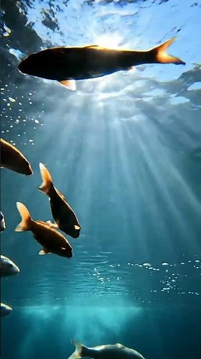 8K Koi Fish Aquarium Screensaver Deep Blue Glass Tank & Relaxing Omega Music 🎵 #85mmlens #aquarium8k