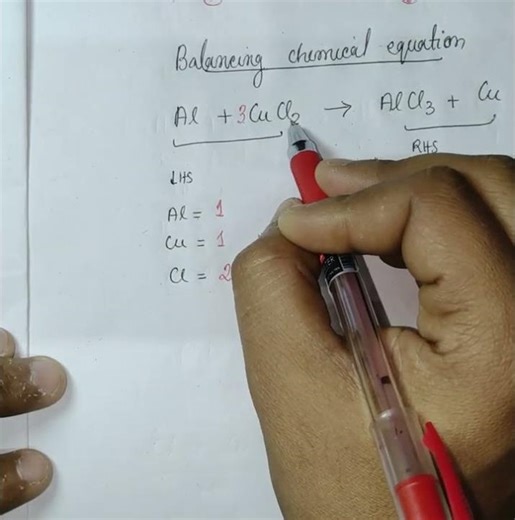Al + CuCl2 → CuCl3 + Cu?How to balance it? #ncert science # seba# detailed explanation