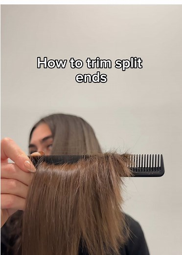 Three ways to trim split ends / YouTube – Lucy_Seitz #healthyhair #hairstylist #splitends #shearcut #haircutting #salon #haircare #hairhowto #traditionalsplit