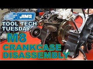 How to Split an M8 Engine Case and Remove Balancer Bearings - JIMS Machining - Baxters Garage