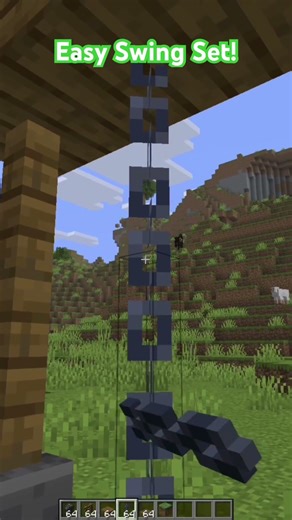 Minecraft Easy Swing Set! #comment #minecraft #like #share #gaming #trending #support #subscribe
