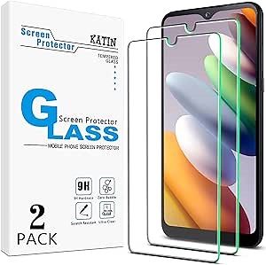 KATIN [2-Pack] Tempered Glass For LG K51 Screen Protector, Anti Scratch, Bubble Free, 9H Hardness, Easy to Install, Case Friendly