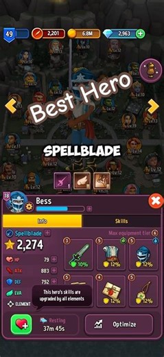 Spellblade is the BEST HERO in Shop Titans #games #gaming @S‪@ShopTitans‬