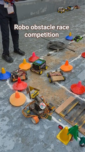 Robo obstacle race competition #robotics #science #roborace #shorts