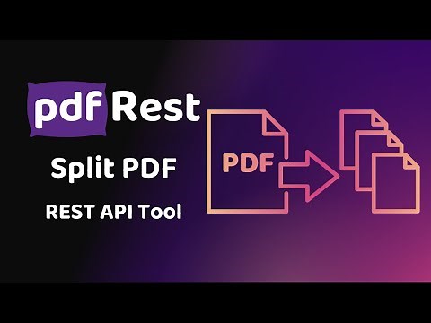 pdfRest Split PDF - REST API Tool