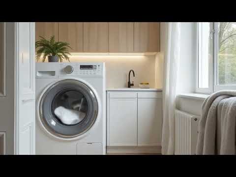 Relaxing washing machine sounds in apartment ASMR