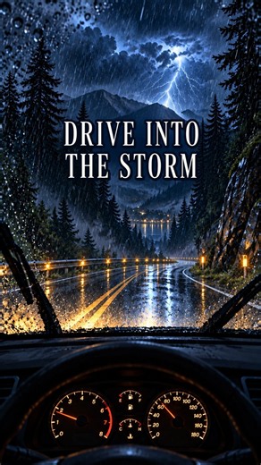 POV: Driving Through a Thunderstorm ⛈️ #rainoncar #rainthunder #thunderstormsounds