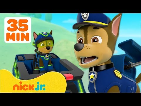Patrulha Canina | Momentos mais Corajosos de Chase! | Compilação de 35 Minutos | Nick Jr.