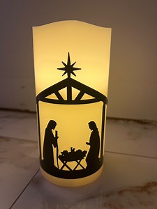 Nativity Scene Candle - Etsy