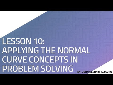 Lesson 10 Applying the Normal Curve Concepts in Problem Solving