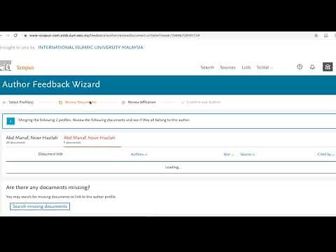 Merging Author Profiles in Scopus