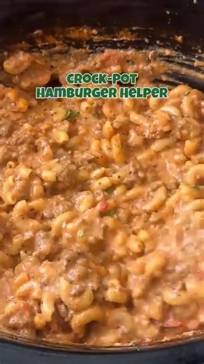Slow Cooker Homemade Hamburger Helper Full recipe: https://fitslowcookerqueen.com/crockpot-homemade-hamburger-helper/ | Shannon Epstein - Fit Slow Cooker Queen
