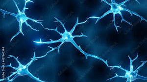 Neurons firing, brain cells responsible for inteligence, nervous system