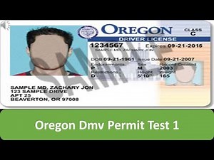 Oregon DMV Permit Test 1