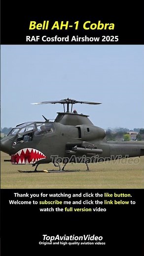 AH-1 Cobra attack helicopter demo at Duxford Summer Airshow 2025