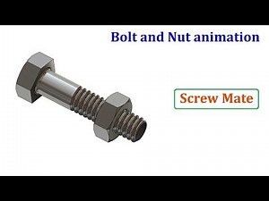 ⚡Mechanical Mate || Screw Mate || How to create a Bolt and Nut animation in solidworks?