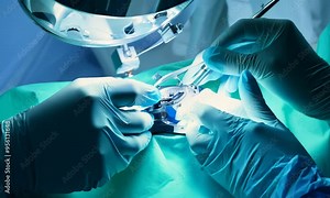 Experienced surgeons hospital surgery performing operation saving patient life doctor surgeon duty teamwork operating room medical equipment medicine technology pharmacy health care rescue 4K Video