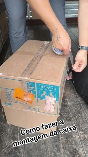como fazer a montagem da caixa de papelão #mudança #transporte