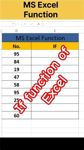 if function of Excel | what is if function of Excel | if function | ytshorts | trending searches