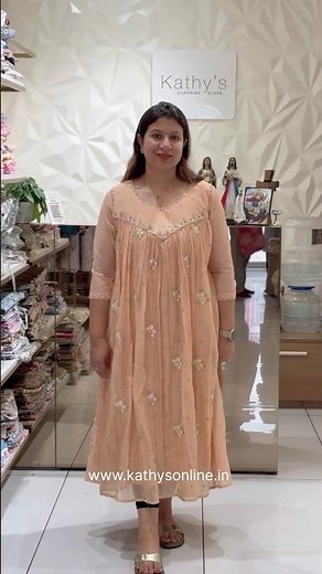 Designer Chanderi Kurti with Handworks