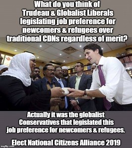 1.3K views · 86 reactions | Do you support job hiring discrimination? Do think that visible ethnic minorities, new migrants, and refugees should get job preference over traditional Canadians regardless of qualifications? www.nationalcitizensalliance.ca | National Citizens Alliance | Facebook
