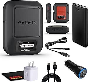 Garmin inReach Messenger Satellite Communicator Handheld, Two-Way Global Text Messaging/Texting Device Bundle Kit with Accessories
