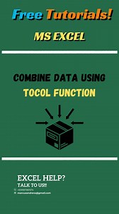 22K views · 294 reactions | Combine data using TOCOL function....