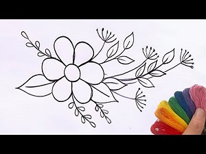Stunning Hand Embroidery Design For Beginners | Step By Step Easy Pattern