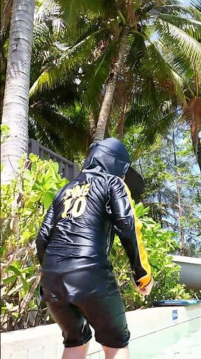 Korean boy plays in a pool in Khao Lak. #koreanboy