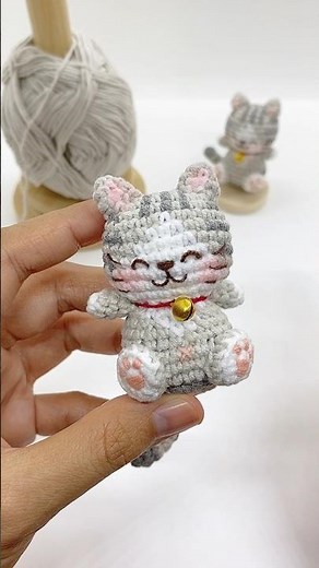 Mackerel Tabby Cat ✨🐱 #crochet #amigurumi #crochetcat