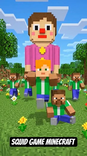 squid game in Minecraft 😯😯